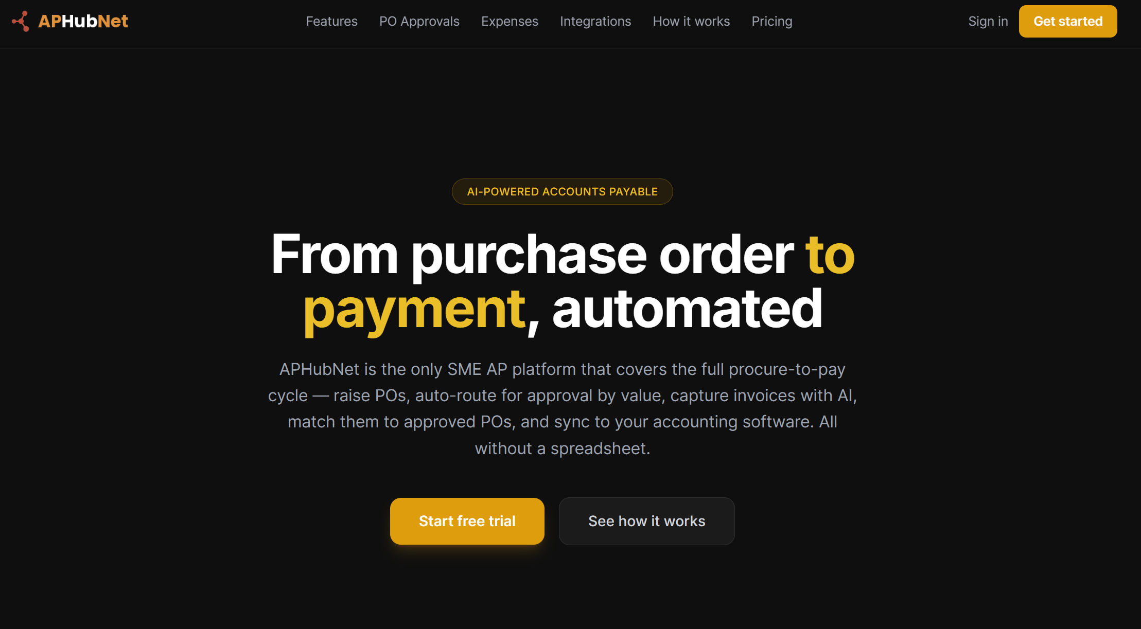AP automation orders list screenshot